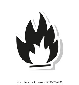 fire - icon vector