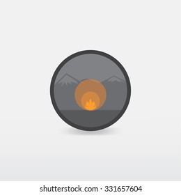 fire icon vector