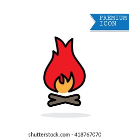 fire icon vector