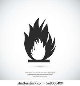 fire icon, vector best flat icon EPS