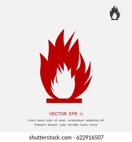 fire icon, vector best flat icon EPS