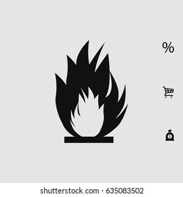 fire icon, vector best flat icon EPS