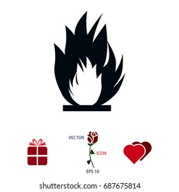 fire icon, vector best flat icon EPS