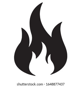 fire Icon Vector black color
