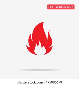 Fire icon. Vector concept illustration for design.