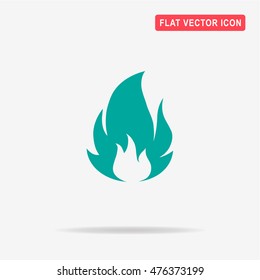 Fire icon. Vector concept illustration for design.
