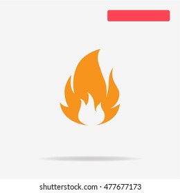 Fire icon. Vector concept illustration for design.