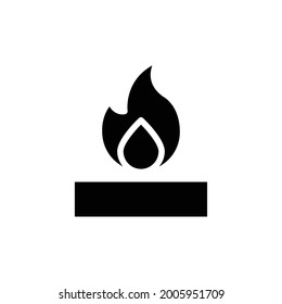 Fire icon, vector eps 10
