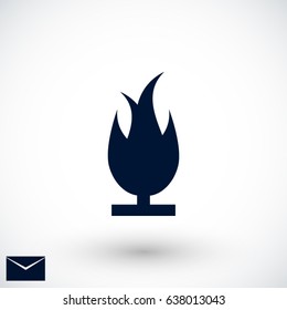 Fire Icon, Vector EPS 10 illustration style