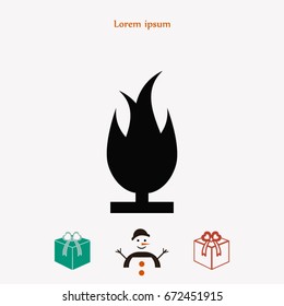 Fire Icon, Vector EPS 10 illustration style