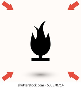 Fire Icon, Vector EPS 10 illustration style