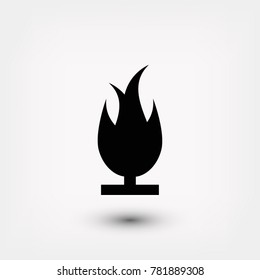 Fire Icon, Vector EPS 10 illustration style