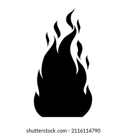 Fire icon vector. Flame illustration sign. firefighters symbol or logo.