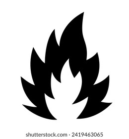 Vector de icono de fuego. Símbolo de icono de llama aislado
