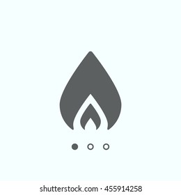 Fire Icon, vector, icon flat