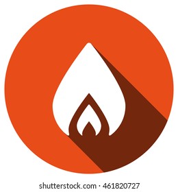 Fire Icon, vector, icon flat