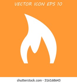 fire icon vector. Flat design style eps 10