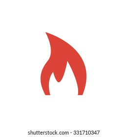 fire icon vector. Flat design style eps 10