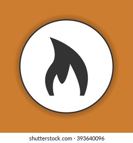 fire icon vector. Flat design style eps 10