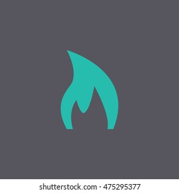 fire icon vector. Flat design style eps 10
