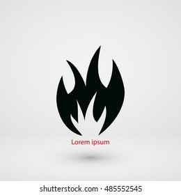 fire icon vector, flat design best vector icon
