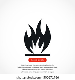 fire icon vector, flat design best vector icon