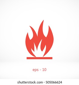 fire icon vector, flat design best vector icon