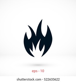 fire icon vector, flat design best vector icon