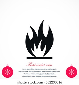 fire icon vector, flat design best vector icon