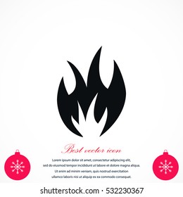 fire icon vector, flat design best vector icon