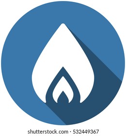 Fire Icon Vector flat design style