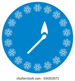 Fire Icon Vector flat design style