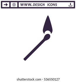 Fire Icon Vector flat design style