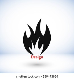 fire icon vector, flat design best vector icon