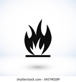 fire icon vector, flat design best vector icon