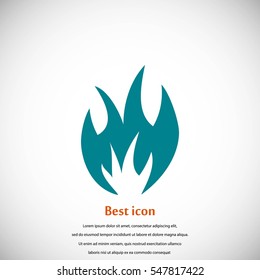 fire icon vector, flat design best vector icon