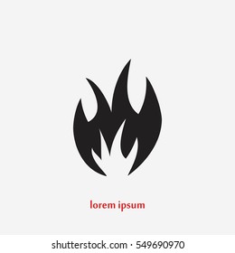 fire icon vector, flat design best vector icon
