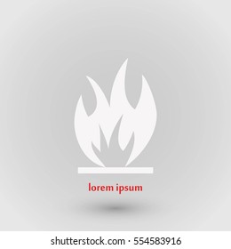 fire icon vector, flat design best vector icon