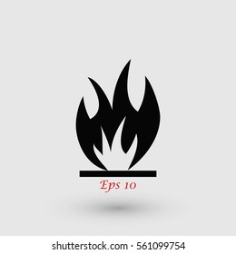 fire icon vector, flat design best vector icon