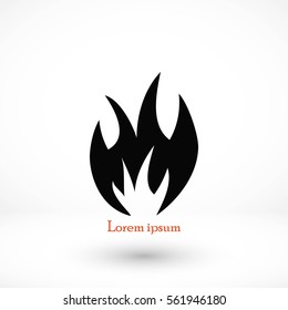 fire icon vector, flat design best vector icon