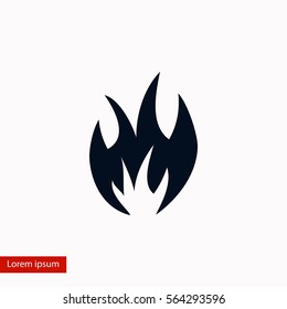 fire icon vector, flat design best vector icon