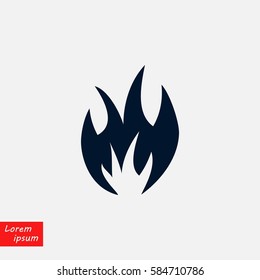 fire icon vector, flat design best vector icon