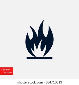 fire icon vector, flat design best vector icon