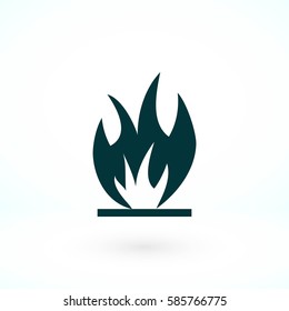 fire icon vector, flat design best vector icon