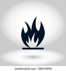 fire icon vector, flat design best vector icon
