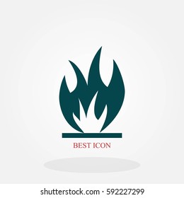 fire icon vector, flat design best vector icon