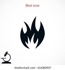 fire icon vector, flat design best vector icon