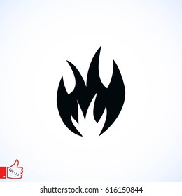 fire icon vector, flat design best vector icon