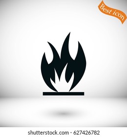 fire icon vector, flat design best vector icon