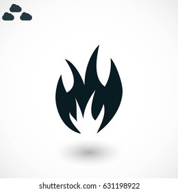 fire icon vector, flat design best vector icon
